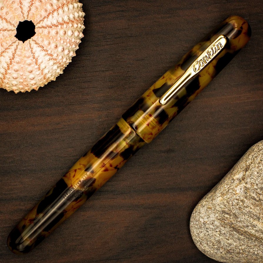 Fountain Pens * | Conklin All American Tortoiseshell Fountain Pen