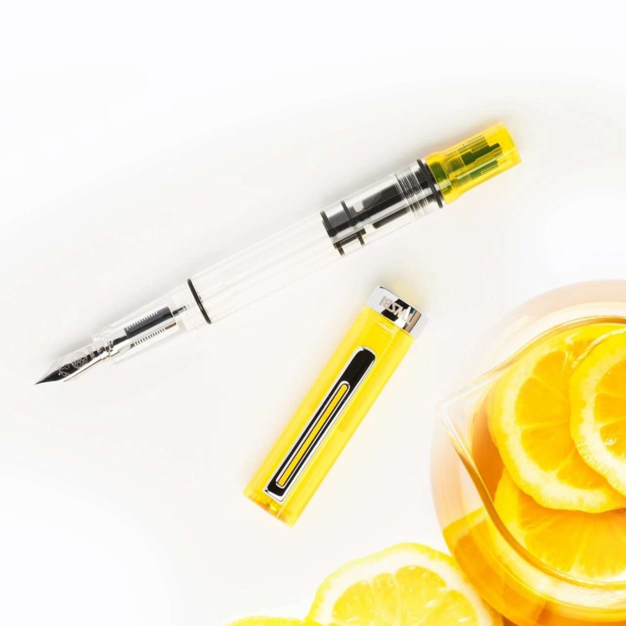 Fountain Pens * | Twsbi Eco Transparent Yellow Fountain Pen