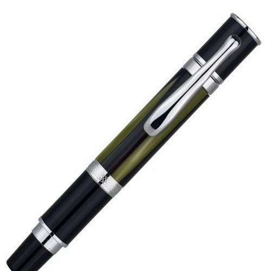 Rollerball Pens * | Monteverde Mini Jewelria Rollerball Pen Green Stripe