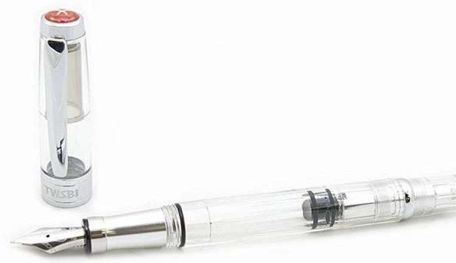 Fountain Pens * | Twsbi Diamond 580 Al Silver Fountain Pen