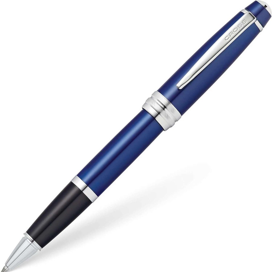 Rollerball Pens * | Cross Cross Bailey Rollerball Pen, Blue Lacquer & Chrome