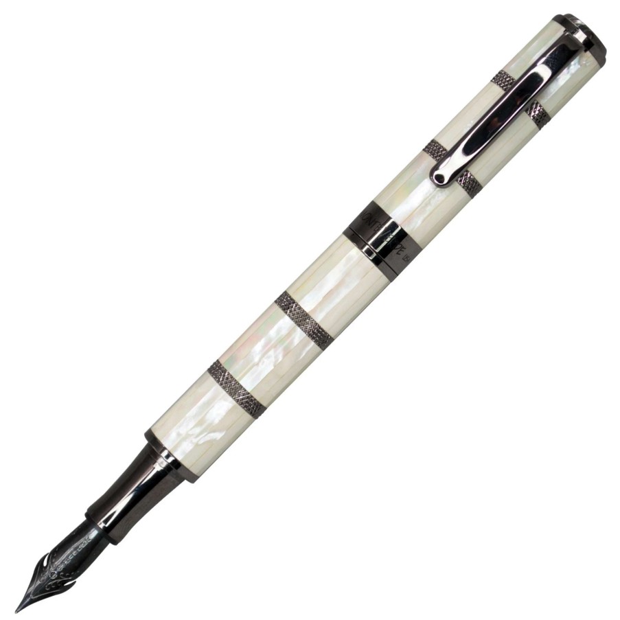 Fountain Pens * | Monteverde Regatta Mother Of Pearl Fountain Pen, Gunmetal Trim