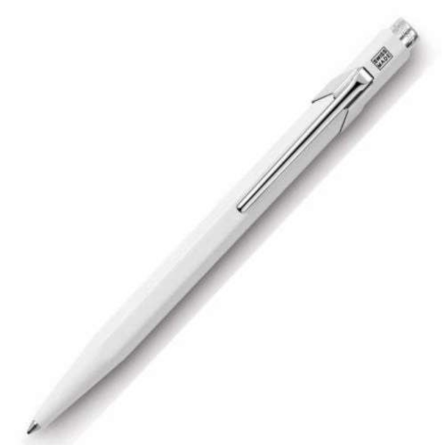 Ballpoint Pens * | Caran D'Ache 849 Ballpoint Pen Metal White #849.001