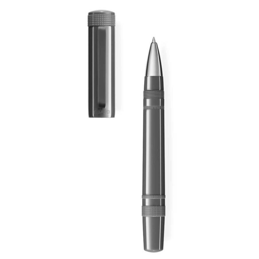 Rollerball Pens * | Tibaldi Perfecta Denim Rollerball Pen, Grey Delave