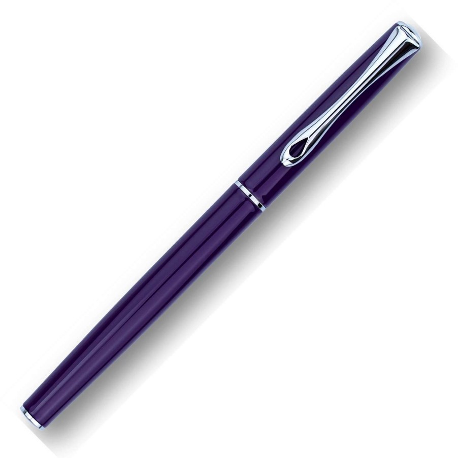 Rollerball Pens * | Diplomat Traveller Rollerball Pen, Deep Purple & Chrome