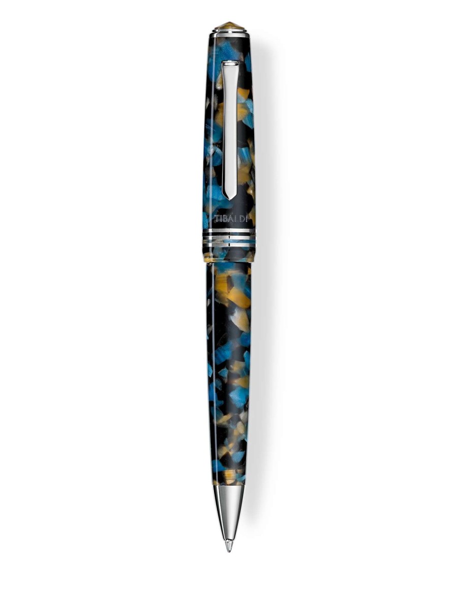 Ballpoint Pens * | Tibaldi N60 Samarkand Blue Resin Ballpoint Pen