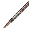 Fountain Pens * | Monteverde Regatta Black Mother Of Pearl Fountain Pen, Rosegold Trim