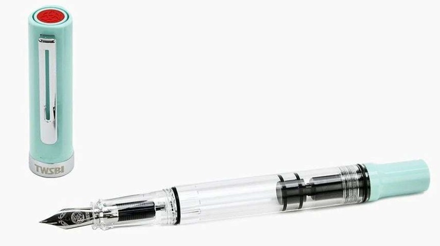 Fountain Pens * | Twsbi Eco-T Mint Blue Fountain Pen