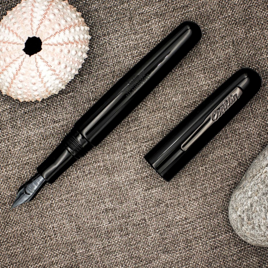 Fountain Pens * | Conklin All American Fountain Pen, Raven Black