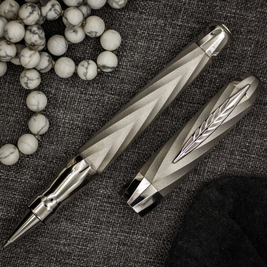 Rollerball Pens * | Pineider Jewelers Matrix Limited Edition Sterling Silver Rollerball Pen, Palladium Plated