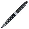 Rollerball Pens * | Diplomat Aero Black & Chrome Stripes Rollerball Pen