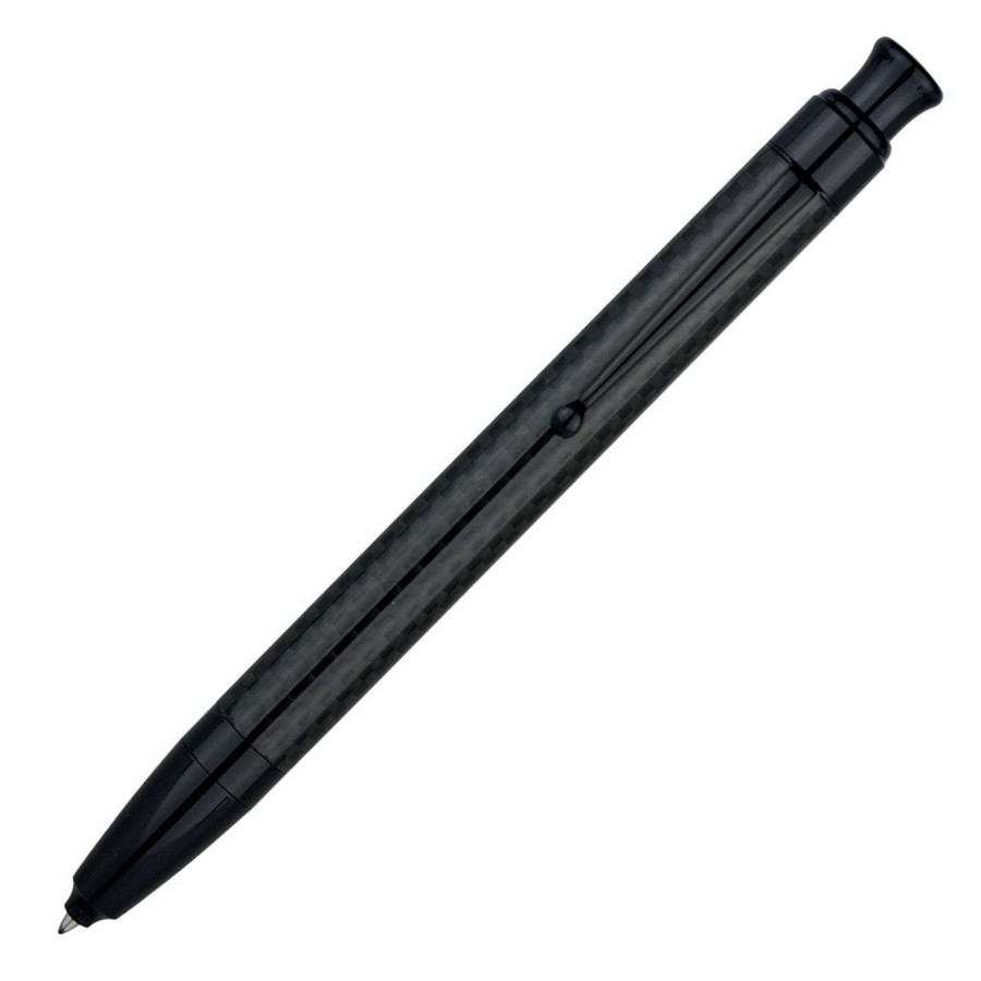 Rollerball Pens * | Monteverde Engage One Touch Ink Ball Rollerball Pen, Black Carbon Fiber