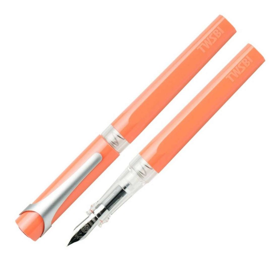 Fountain Pens * | Twsbi Swipe Fountain Pen, Salmon