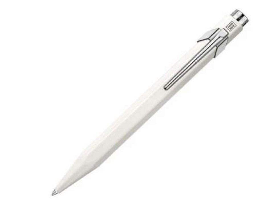 Rollerball Pens * | Caran D'Ache 849 Rollerball Pen Metal White #846.502