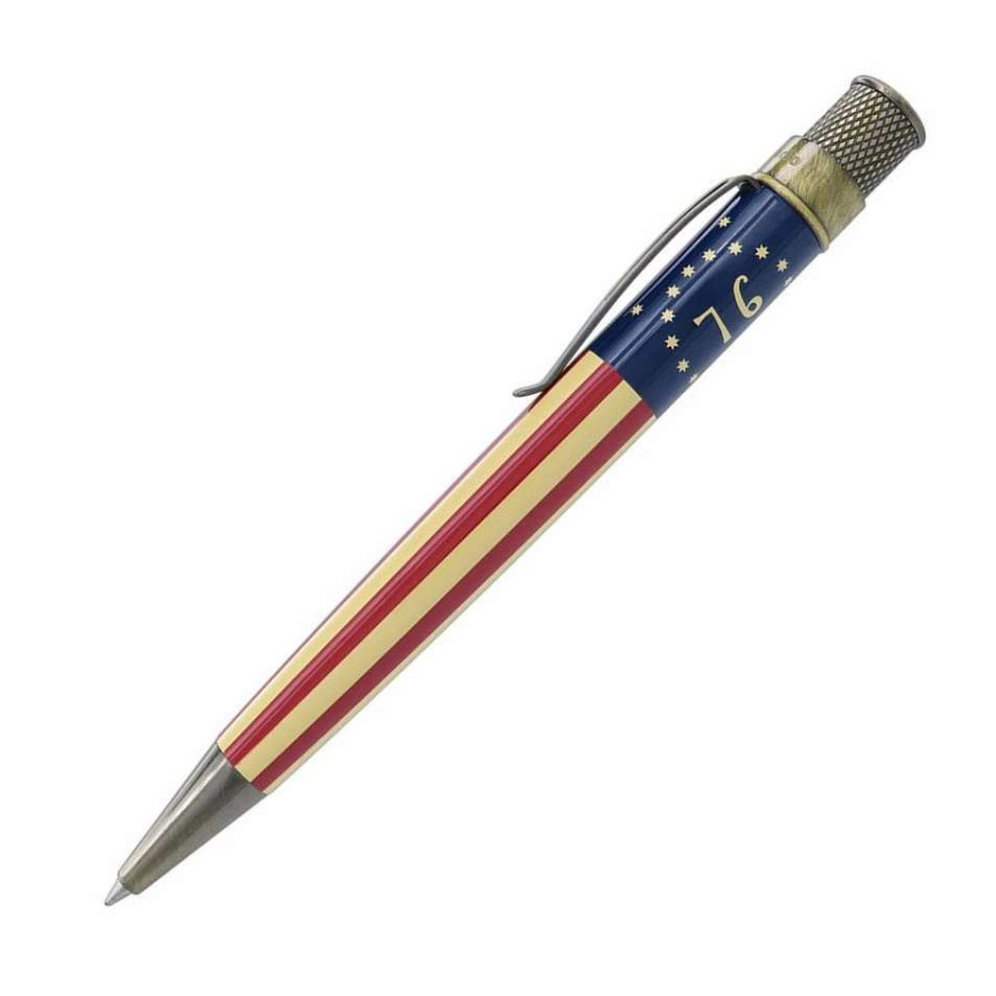 Rollerball Pens * | Retro 51 Tornado Vintage Metalsmith Rollerball Pen, Bennington Flag