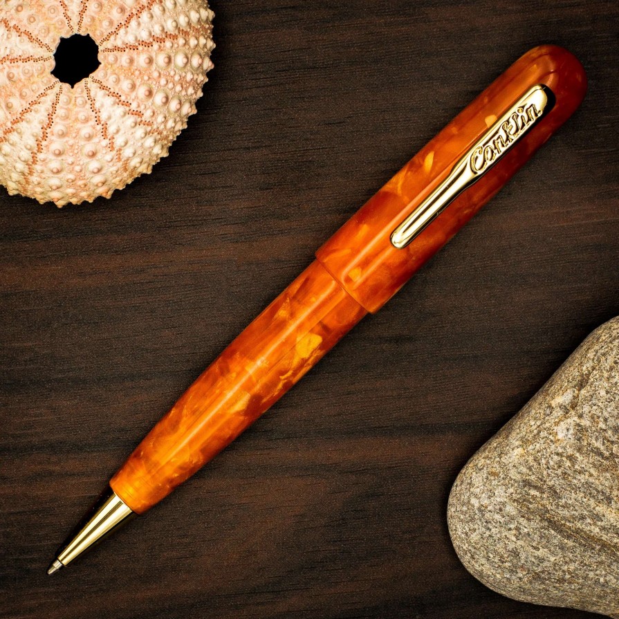 Ballpoint Pens * | Conklin All American Ballpoint Pen, Sunburst Orange