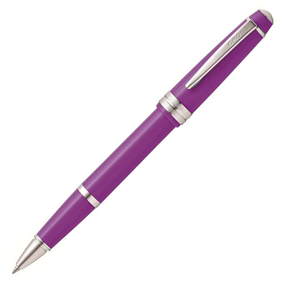 Rollerball Pens * | Cross Cross Bailey Light Rollerball Pen, Purple & Chrome