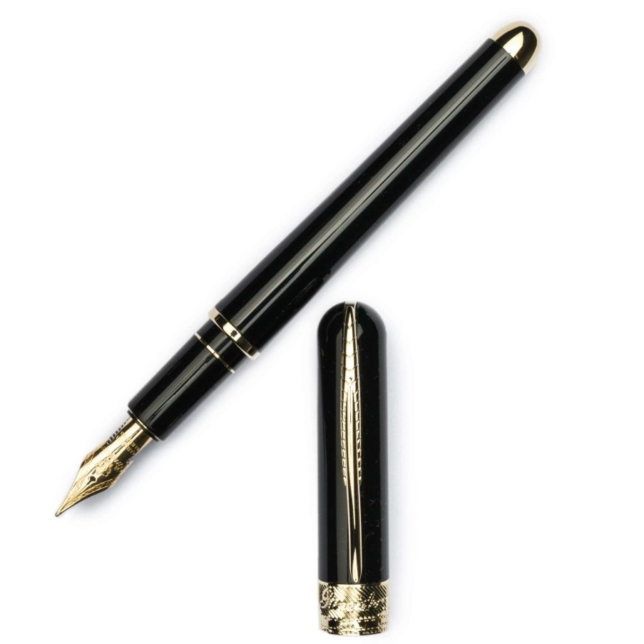 Fountain Pens * | Pineider Avatar Ur Deluxe Fountain Pen, Graphene Black, 14K Gold Nib, Fine