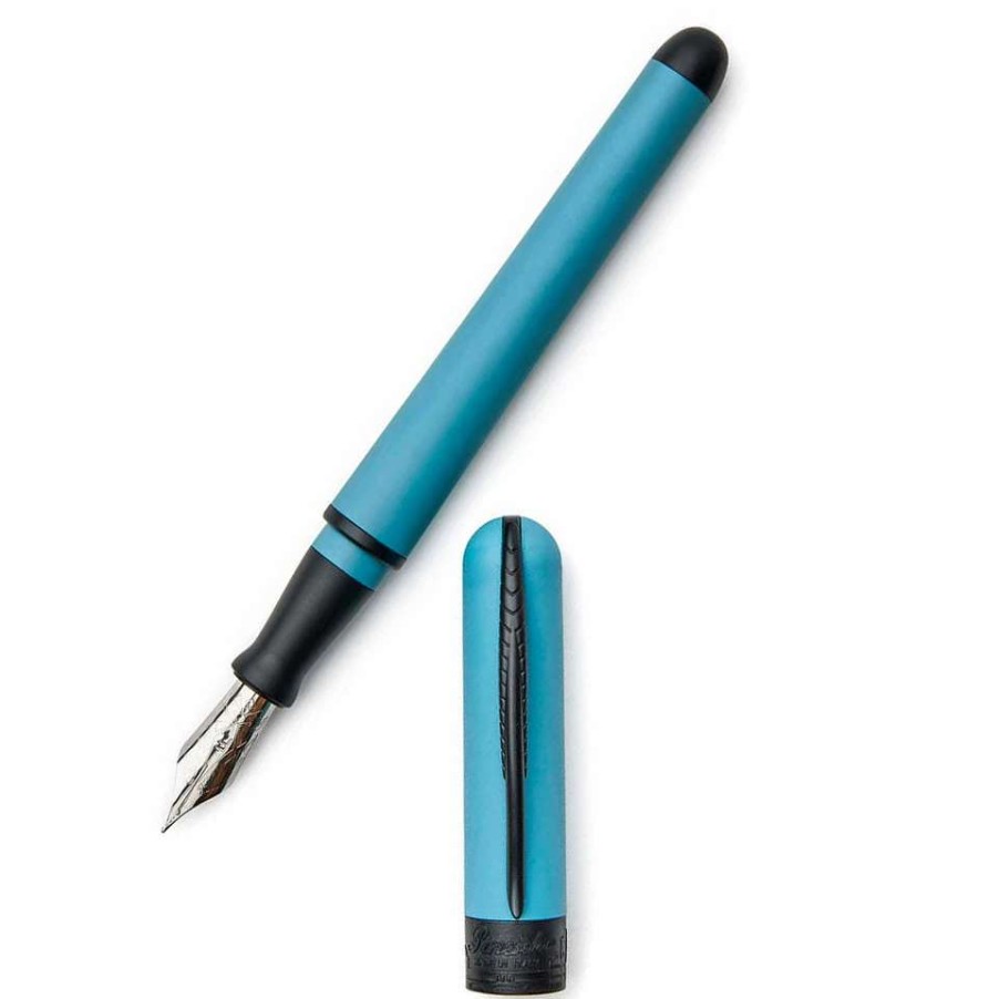 Fountain Pens * | Pineider Avatar Ur Matte Fountain Pen, Ice Blue