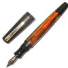 Fountain Pens * | Maiora Impronte, Black & Orange, Oversized Fountain Pen, Fine Nib