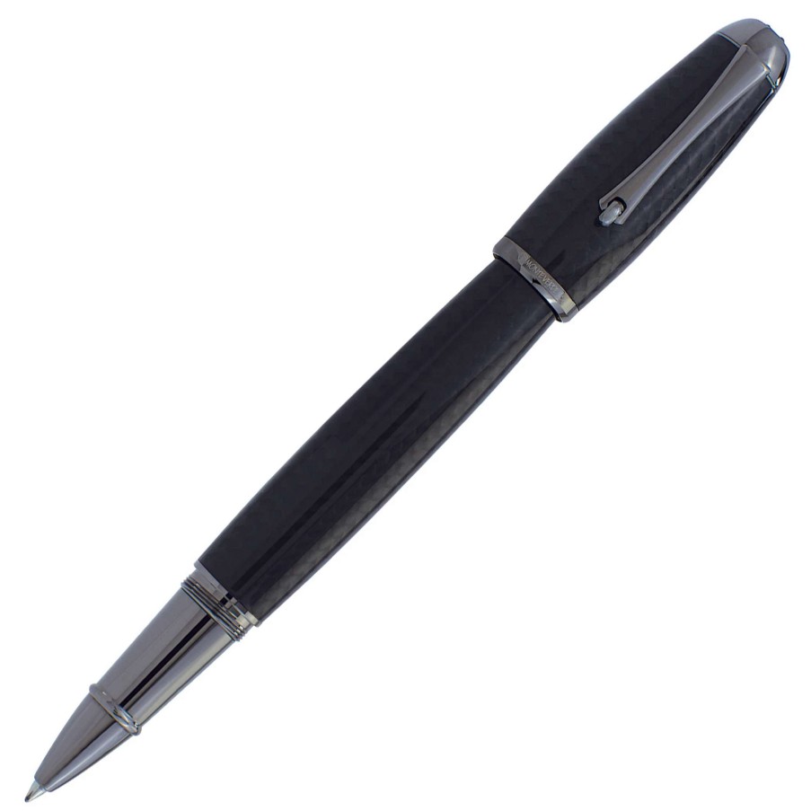 Rollerball Pens * | Monteverde Super Mega Carbon Fiber Rollerball Pen, Gunmetal Trim