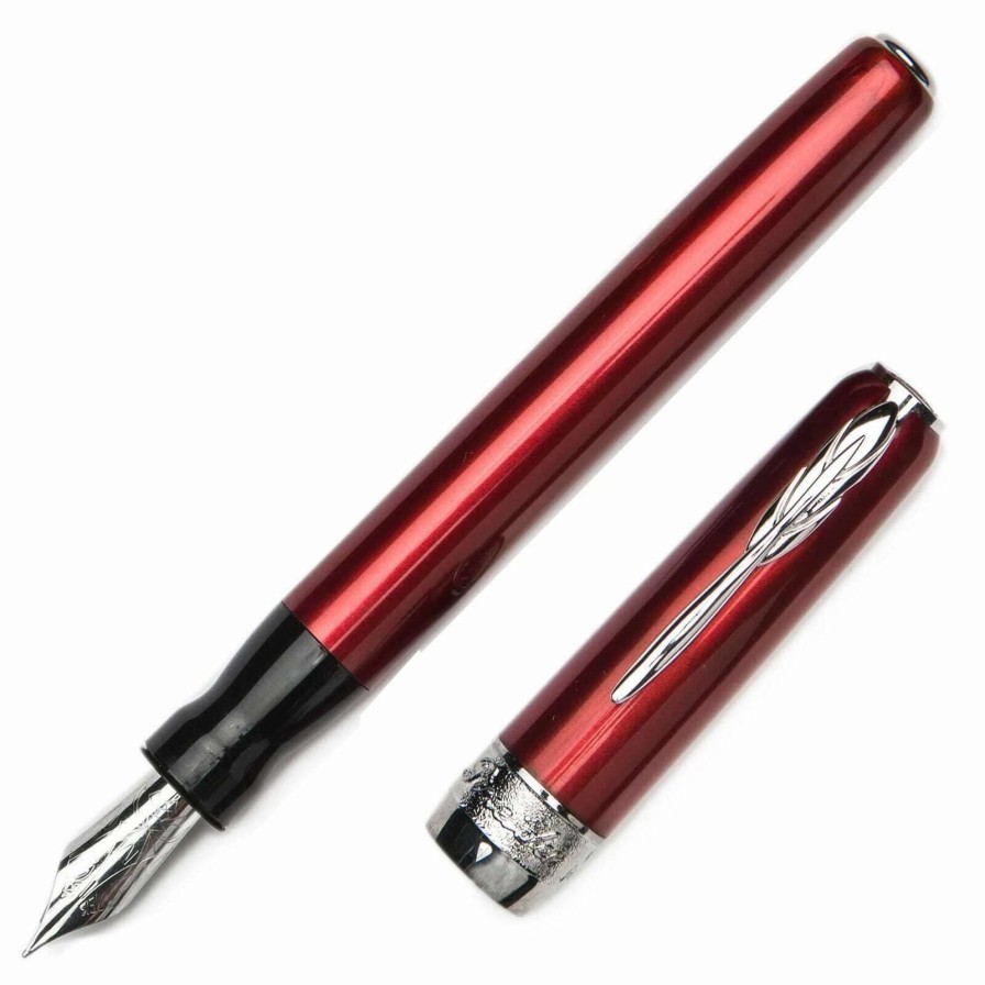 Fountain Pens * | Pineider Full Metal Jacket Fountain Pen, Army Red