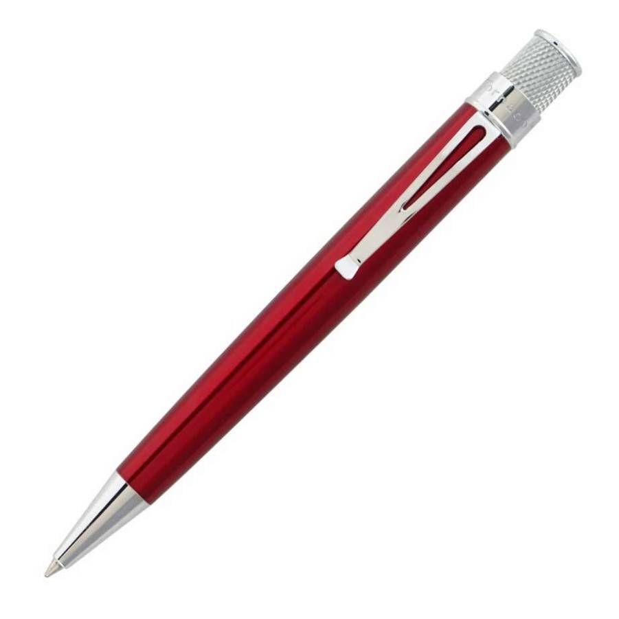 Rollerball Pens * | Retro 51 Tornado Classic Rollerball Pen, Red Lacquer