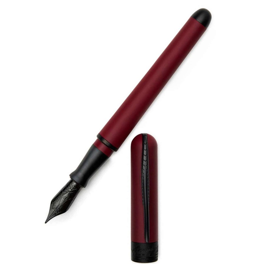 Fountain Pens * | Pineider Avatar Ur Matte Fountain Pen, Black Cherry